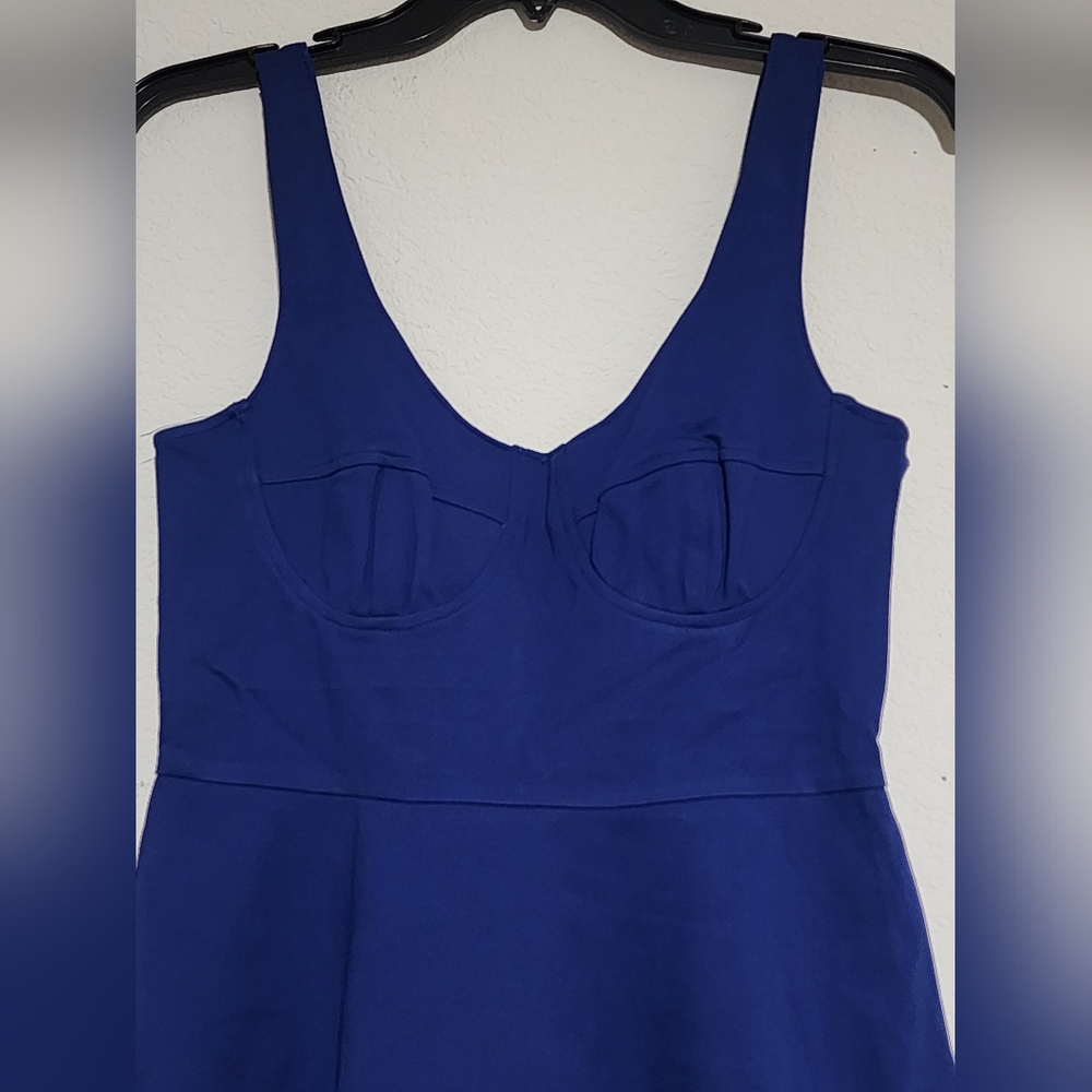 Chic Royal Blue Sleeveless Mini Dress Size Medium - Picture 4 of 7